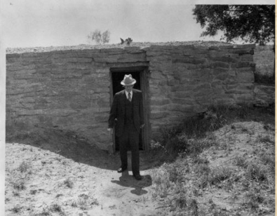 Rupert and sod house